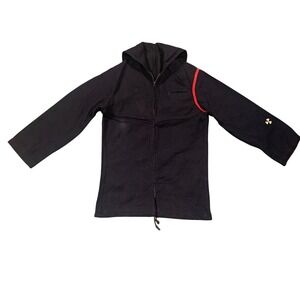 VTG US Navy WWII Wool Sailor Uniform Jacket Zip Front Navy Blue Red Detail Men S